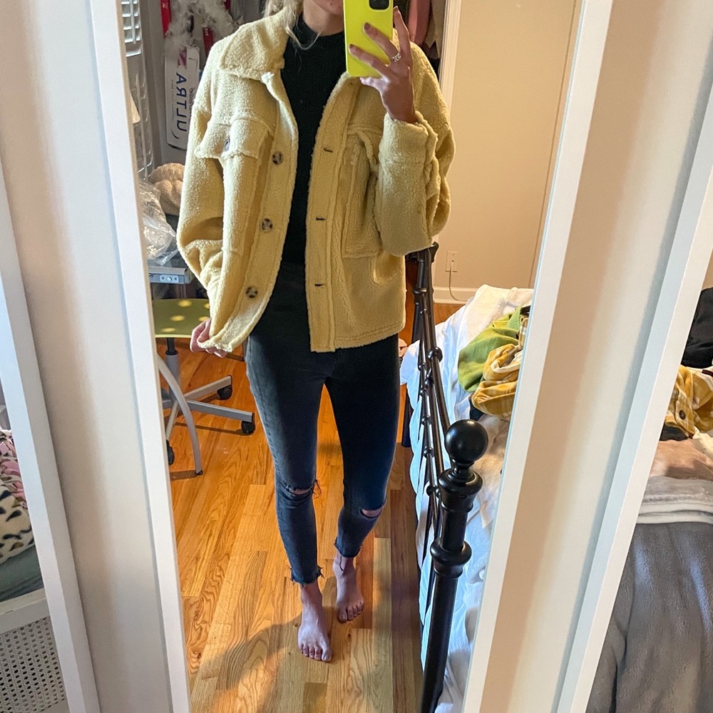 Faux Shearling Button-Front Jacket - Picture 2 of 2